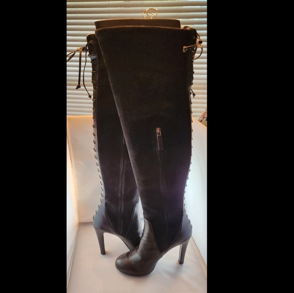 Black Over the Knee boots - Picture 2 of 7